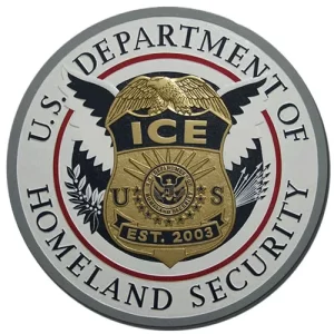 Immigration & Customs Enforcement (ICE) Offical Seal Plaque