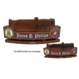 USMC KA-BAR Knife Holder Desk Name Plate