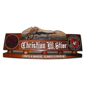 USMC Soldiers in Action Desk Name Plate