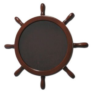 Navy Ships Wheel Shadow Box