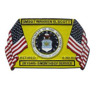 Yellow Retirement Award Plaque