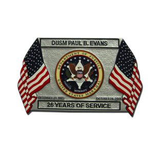 Silver 25 Years of Service Retirement Plaque
