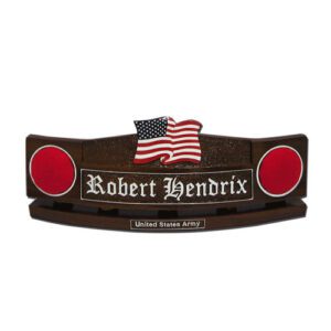 American Flag Desk Name Plate