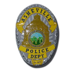 Asheville North Carolina Police replica wooden badge plaque