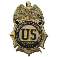 Drug Enforcement Administration (DEA) Special Agent replica wooden badge plaque
