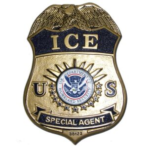 DHS-ICE Special Agent replica wooden badge plaque