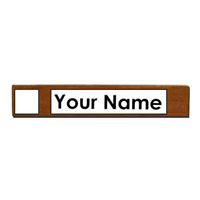 Classic Mahogany Door Nameplate