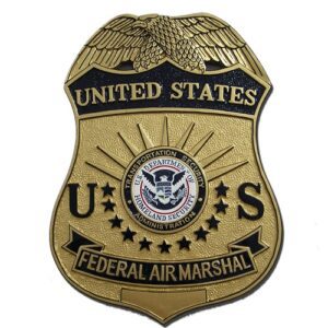 Federal Air Marshal Service (FAMS) Agent replica wooden badge plaque