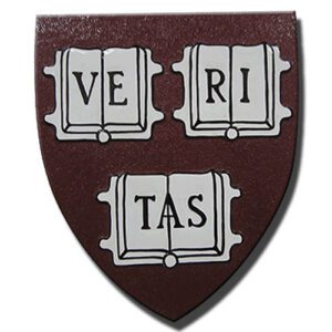 Harvard University Latin Emblem Wooden Plaque