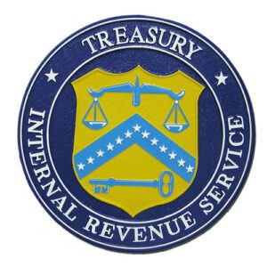 Internal Revenue Service (IRS) Official Seal Wooden Plaque