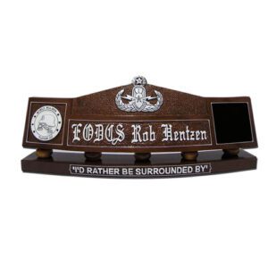 U.S. Navy Master EOD Badge Desk Name Plate