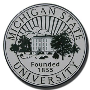 Michigan State University Seal Wooden Plaque