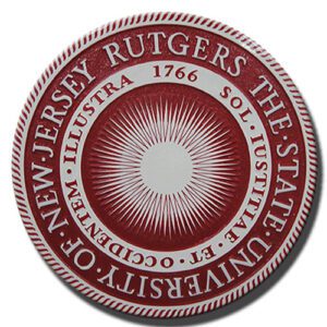 Rutgers University New Jersey Seal Wooden Plaque