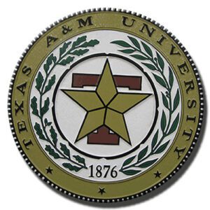 Texas A & M University Seal Wooden Plaque