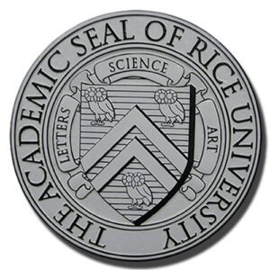 Academic Seal of Rice University Wooden Plaque