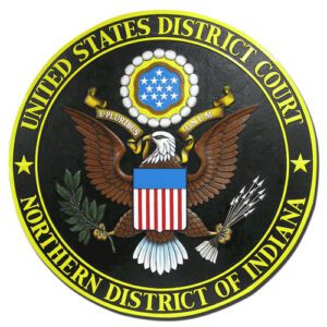 U.S. Northern District Court of Indiana Official Seal Plaque