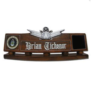 USAF Master Space Missile Badge Desk Name Plate