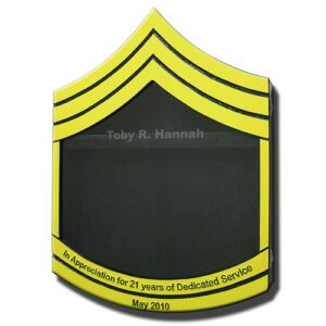 Army E-7 Retirement Shadow Box