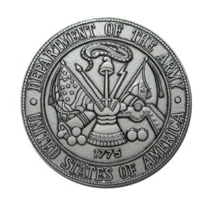 Army Seal Silver Plaque