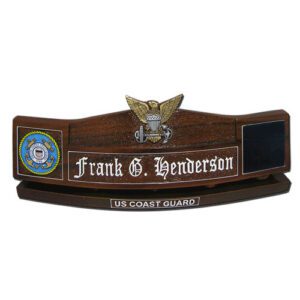 USCG Officer Insignia Desk Name Plate