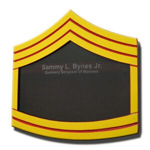 Marine Corps E-7 Retirement Shadow Box