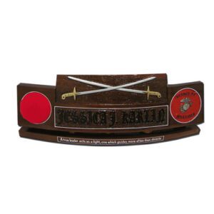 USMC Officers Sword Desk Name Plate
