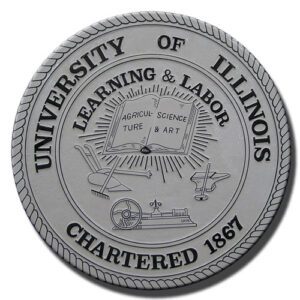 University of Illinois Seal Wooden Plaque