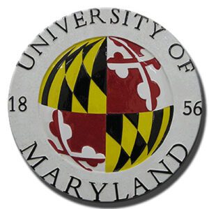 University of Maryland Seal Wooden Plaque