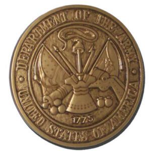 Army Antique Gold Seal Plaque