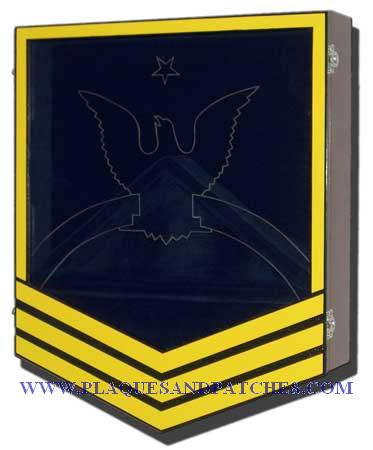 Navy E-8 Retirement Shadow Box
