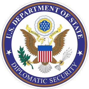 State Department Diplomatic Security Services Wooden Plaque